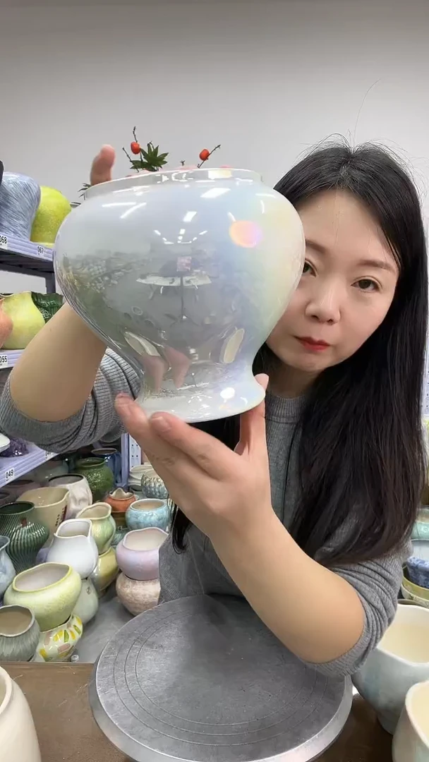 12.5陶瓷花盆直播链接高. 15     口    10