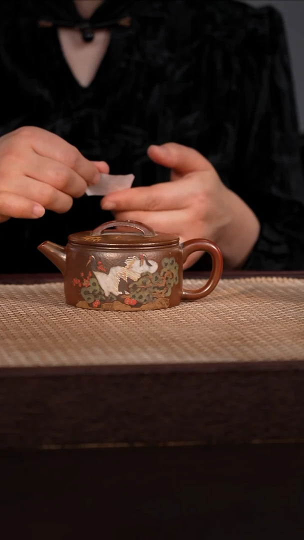 茶壶紫砂青段柴烧 170cc