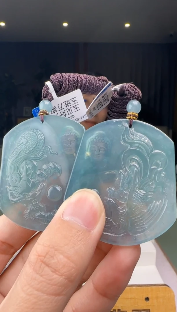 【闪购商品】翡翠颈饰未镶嵌多样性发一对XM@@WS1WX27107