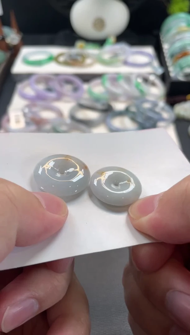 颈饰未镶嵌翡翠20号链接有纹裂