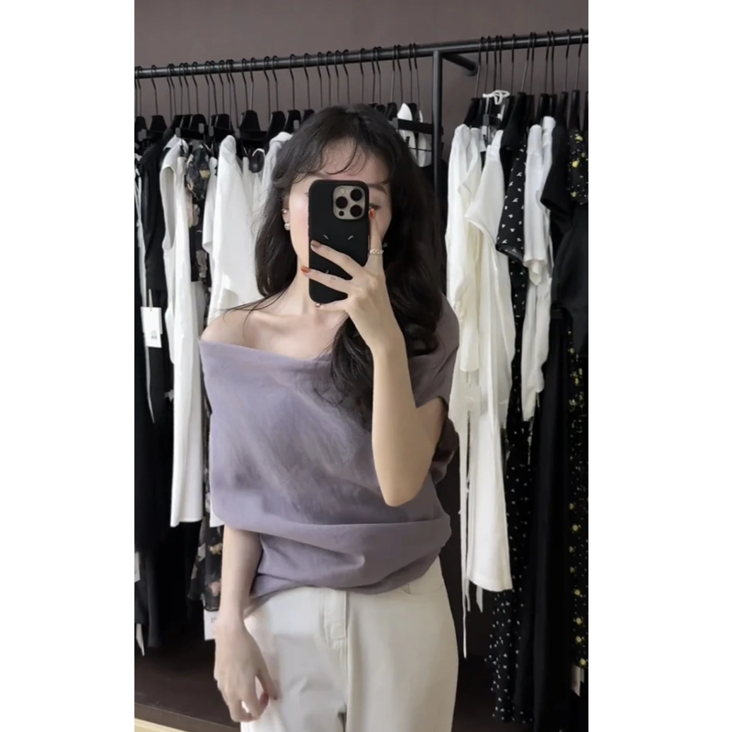 夏装2025新款爆款时尚韩系设计感休闲衣服女慵懒风显瘦高级感上衣