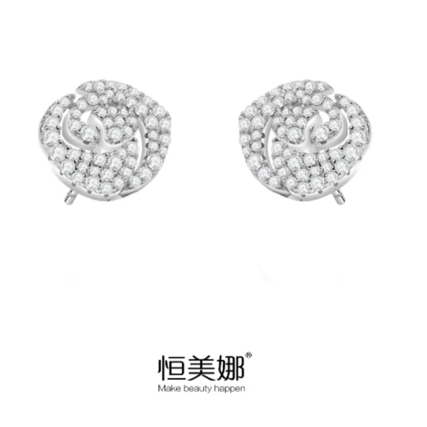 925银耳饰 玫瑰花园耳钉气质轻奢