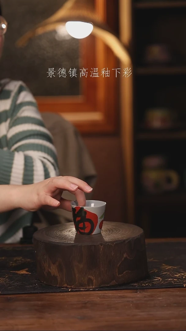 陶瓷景德镇高温釉下手绘陶瓷@L339@