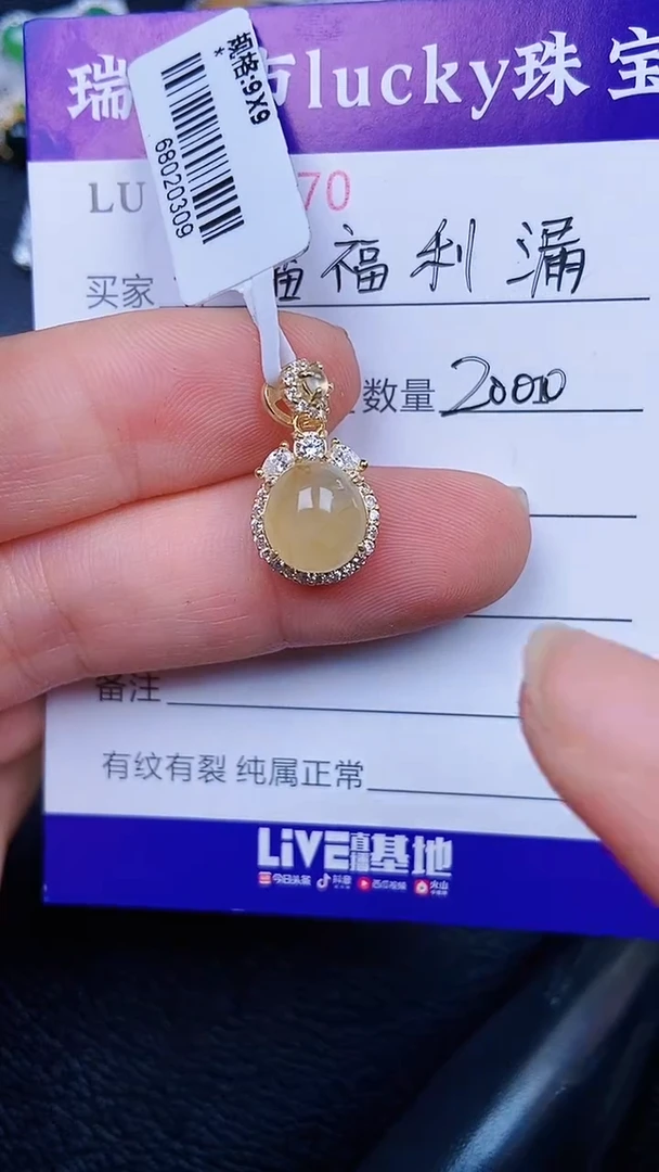 颈饰银S925镶嵌翡翠0970