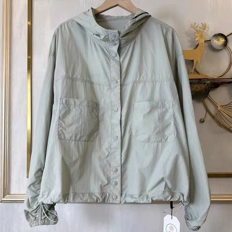 菲玛掂251088正品2025夏季新款时尚休闲宽松显瘦连帽防晒衣女外套