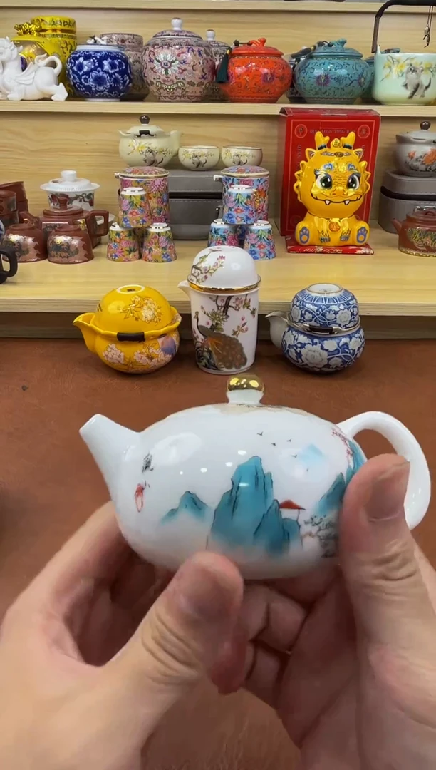 陶瓷茶具摆件旅行套组
