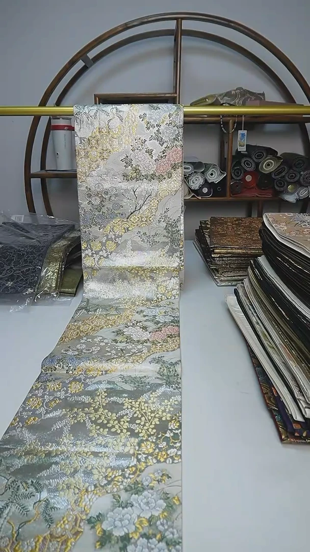 织绣99西阵织六通花卉