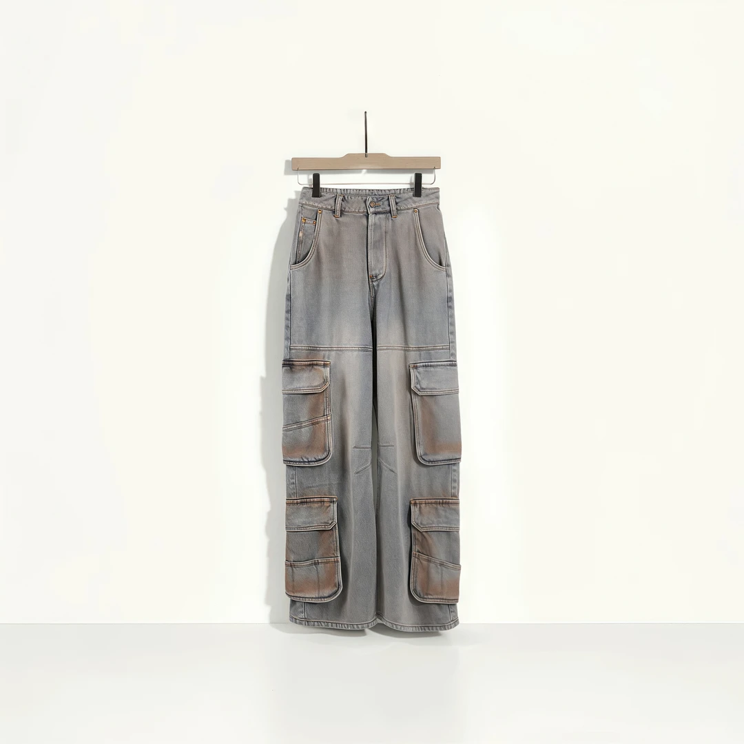 【1245】设计师款新款夏季百搭款工装裤