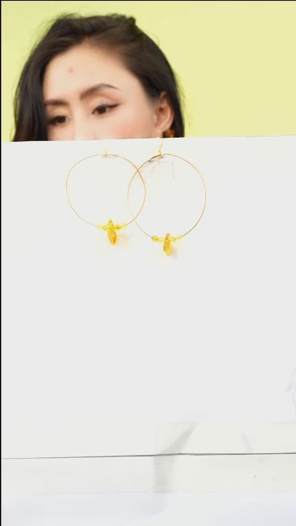 【闪购商品】琥珀耳饰未镶嵌多样性发一