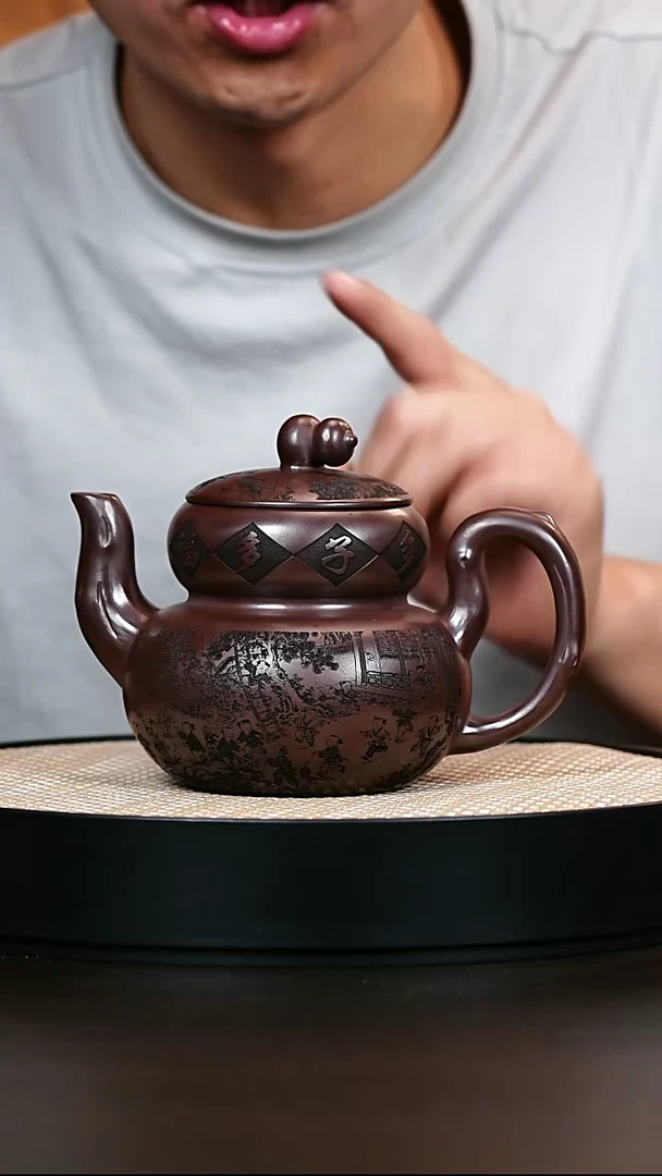 茶壶紫砂石红葫芦紫砂壶