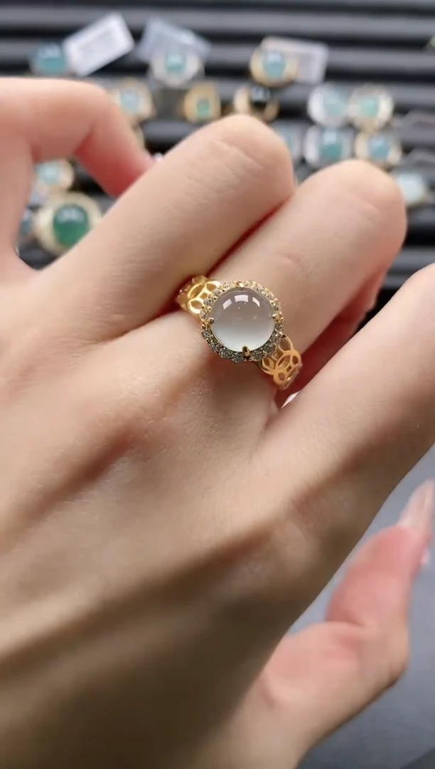 【闪购商品】翡翠戒指银S925镶嵌11111-