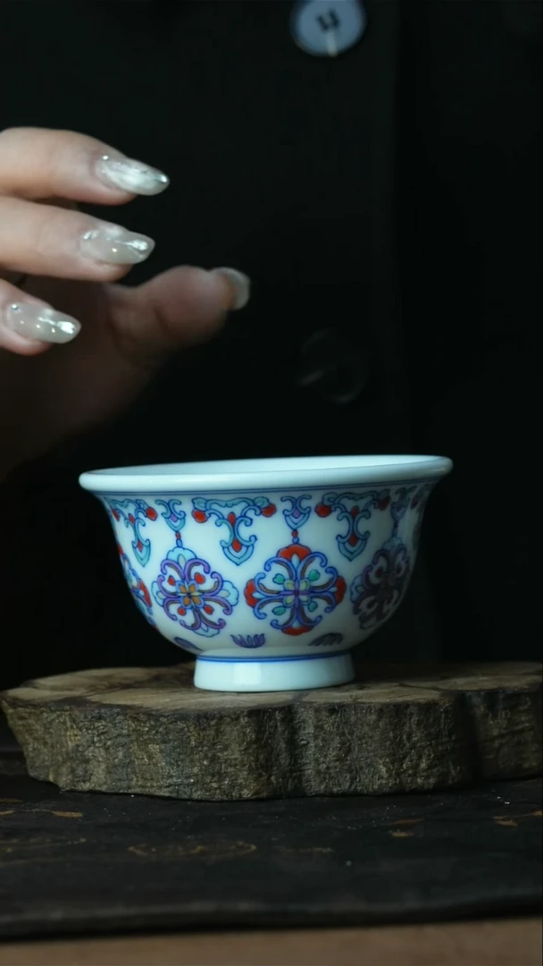 【闪购商品】杯景德镇陶瓷善听斗彩
