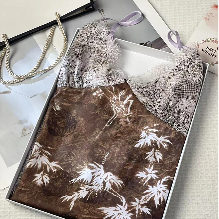 复古碎花吊带睡裙女2025新款御姐纯欲风高级感睡衣冰丝性感家居服