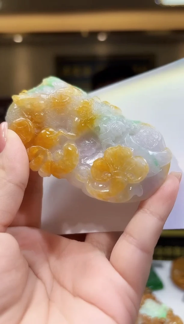 未镶嵌定制翡翠37/0916/C/发其一件/龙