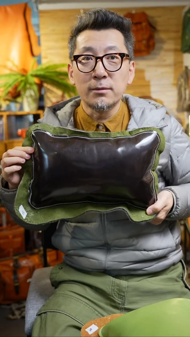 4号真皮加羊毛腰枕