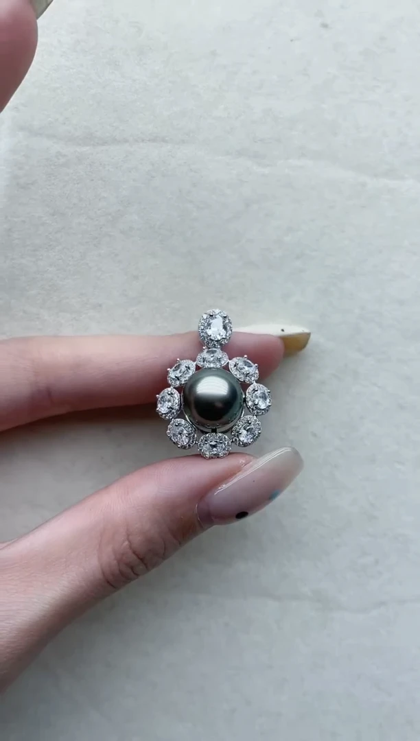 【闪购商品】海水珍珠吊坠银S925镶嵌Y89