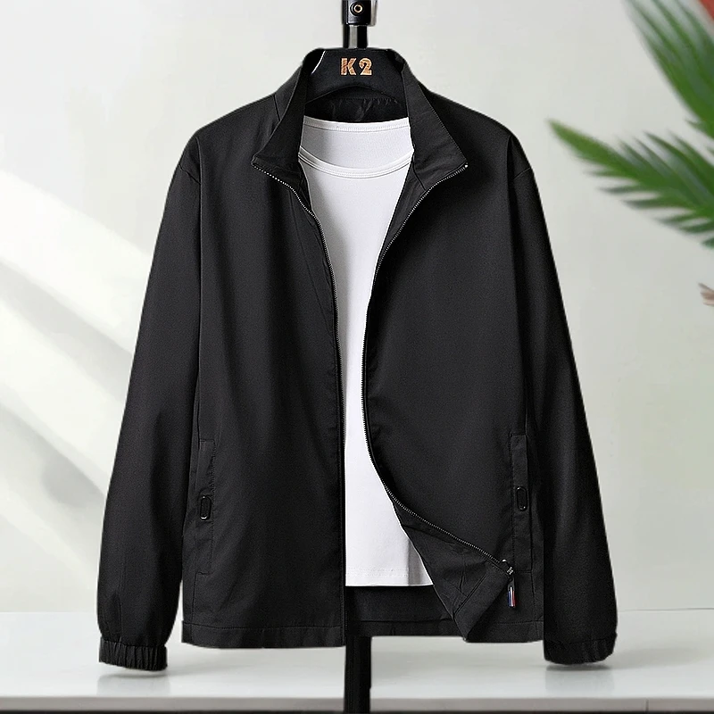 男士春秋季新款休闲立领韩版棒球领夹克男装百搭上衣服外套男装