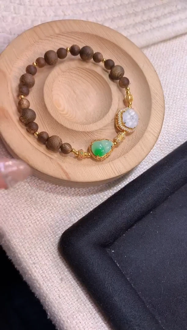 手串翡翠银S925镶嵌手串