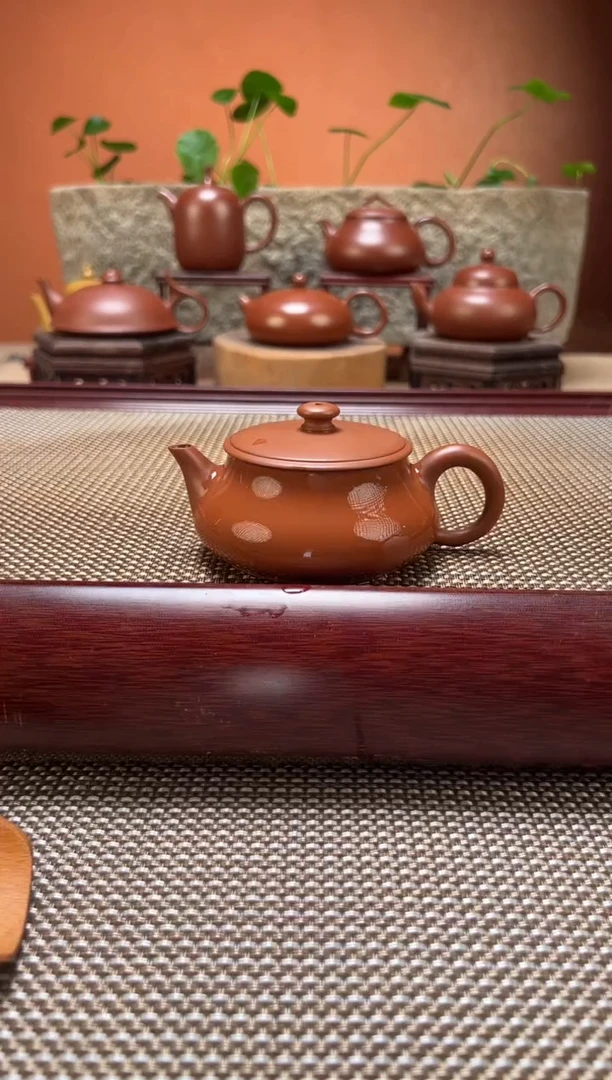 茶壶紫砂超薄胎高明炉 原矿朱泥 纯手制