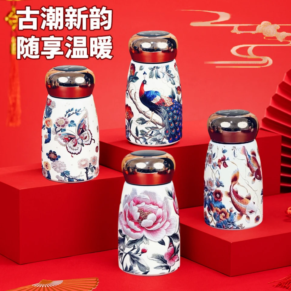 新款可爱网红轻奢直饮口袋保温杯高颜值便携水杯蘑菇杯女士保温杯