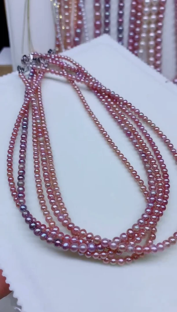 淡水珍珠合金项链多样性发其一，非无暇