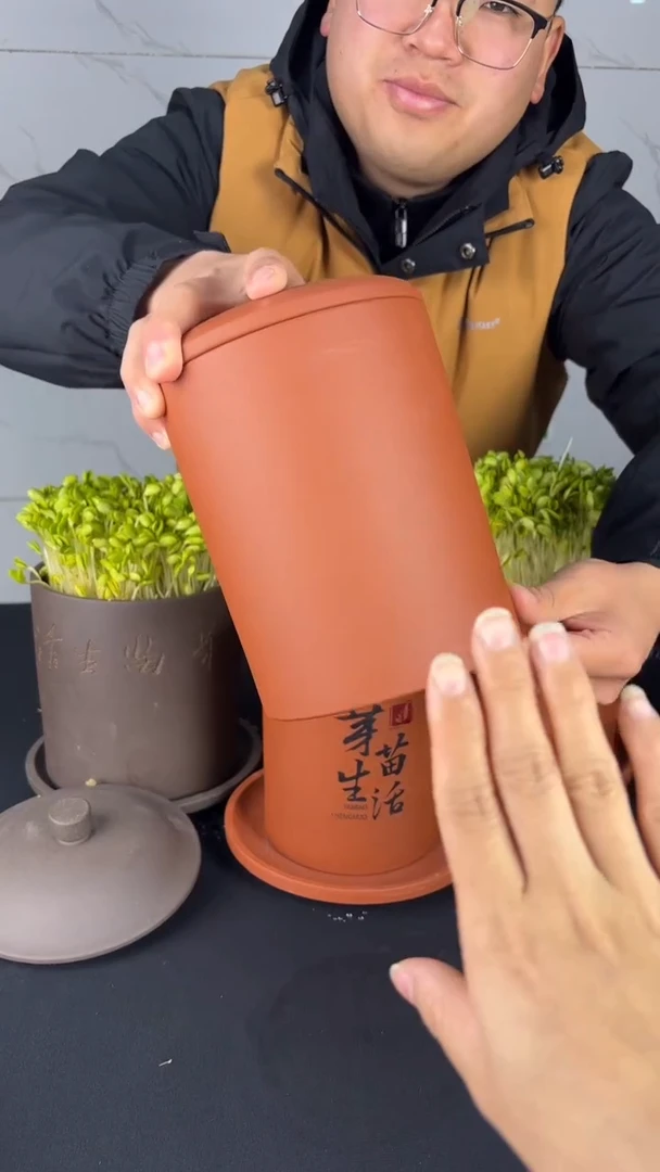 【闪购商品】紫砂中式小款红泥直筒+塑料托