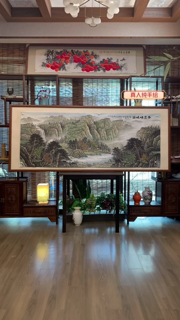 国画国画纯手绘纯实木205*85cm