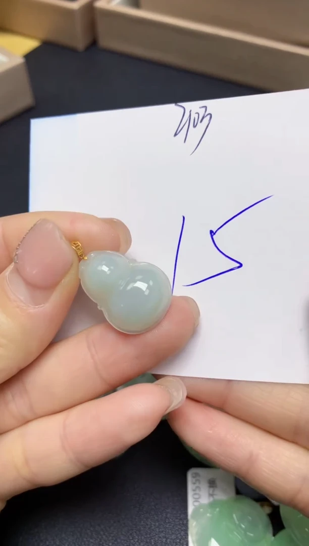 【闪购商品】翡翠挂件18K金镶嵌 天然翡翠A货