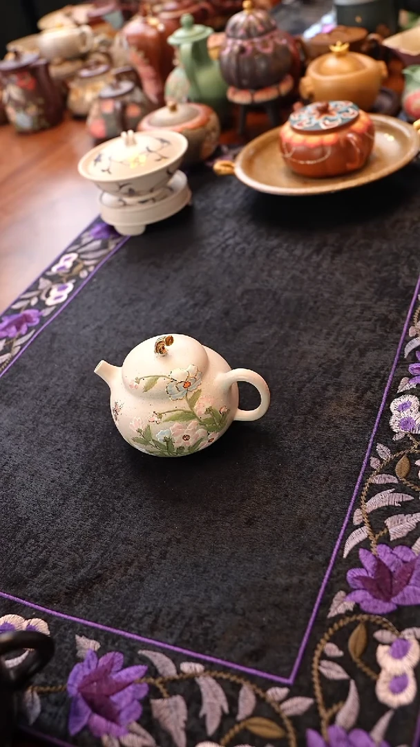 茶壶紫砂白玉段小金瓜