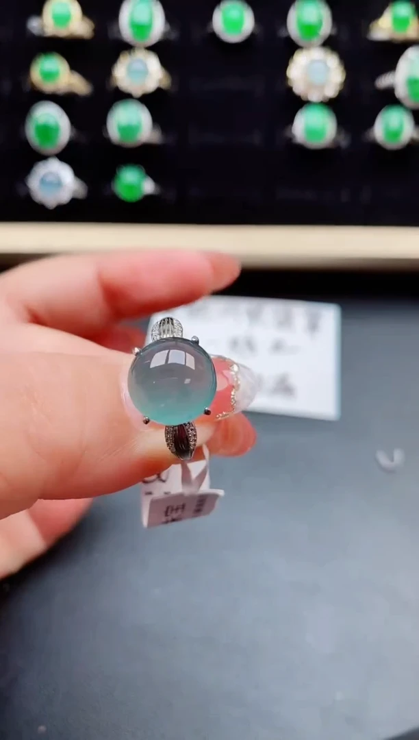 【闪购商品】翡翠戒指银S925镶嵌50800