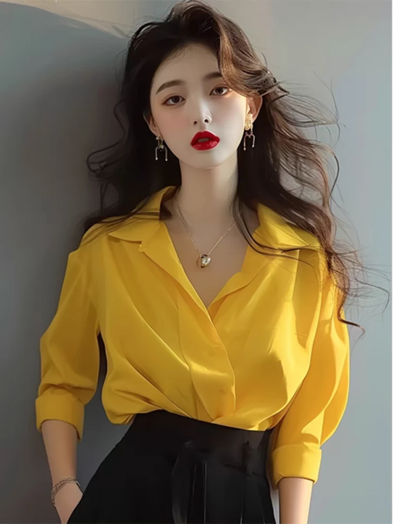 【扣号链接！非图片款】法式长袖衬衫女设计感别致宽松上衣