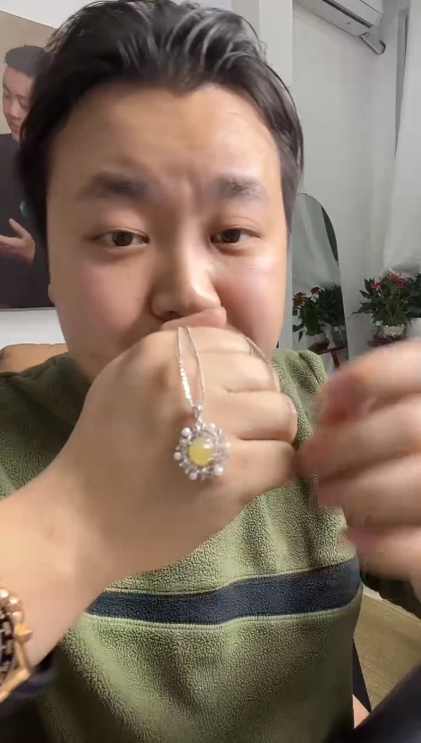 【闪购商品】翡翠颈饰银S925镶嵌吊坠