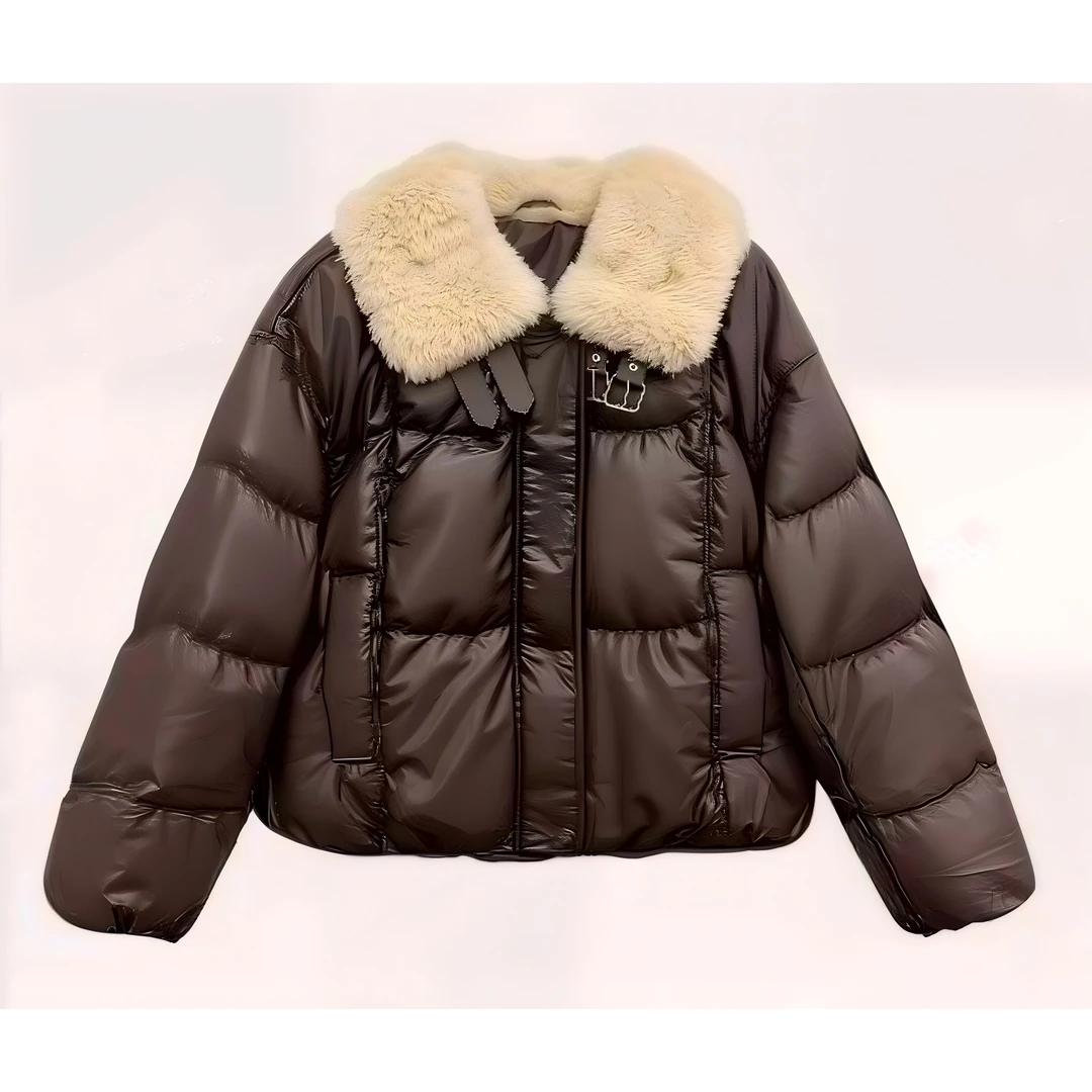 【特价】YANJING/颜境时尚韩系chic软糯毛领复古羽绒服 88AW1326