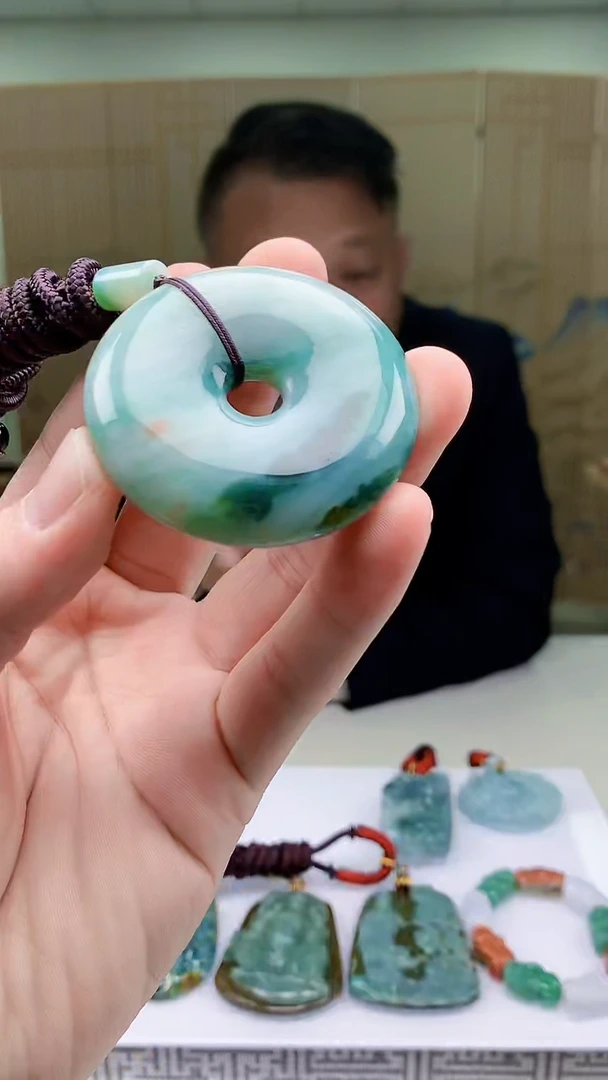 【闪购商品】定制翡翠未镶嵌4969bb-毛货挂件9