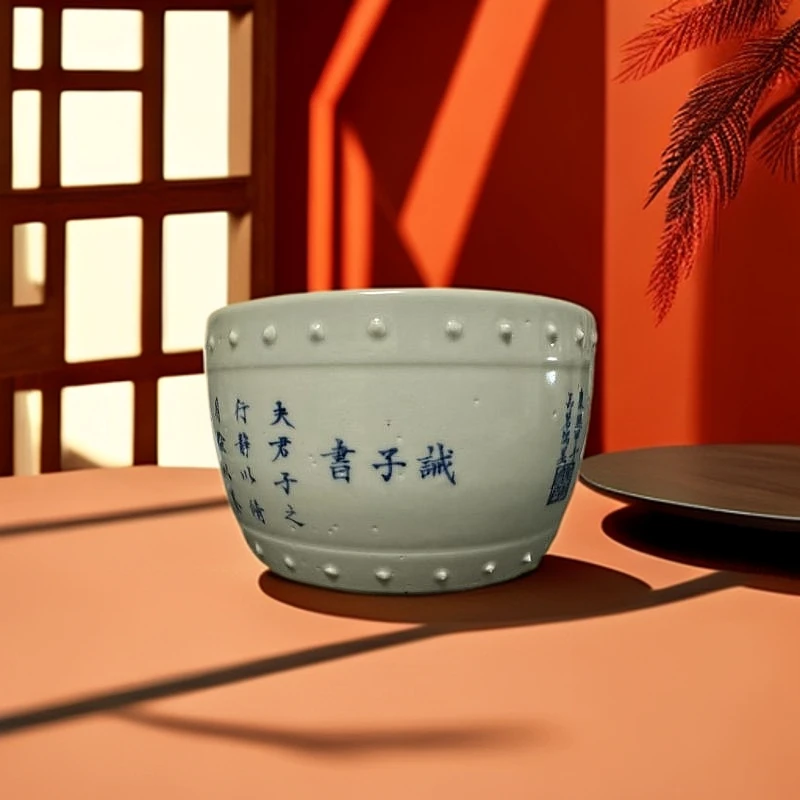 清 康熙诫子书青花笔洗