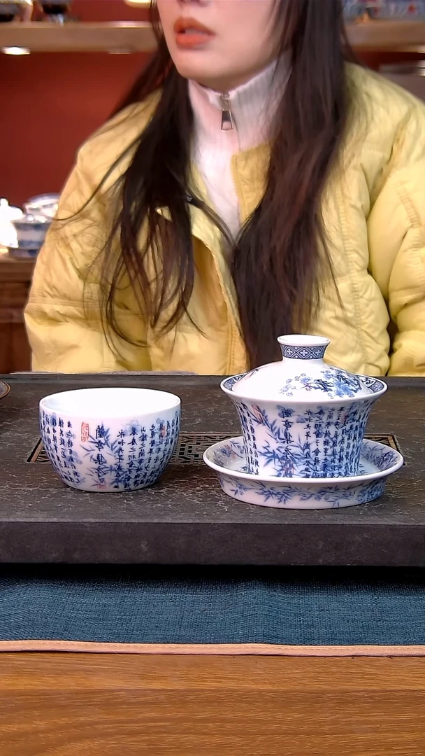 在***刀简装家用款2件套 白瓷陶瓷茶具