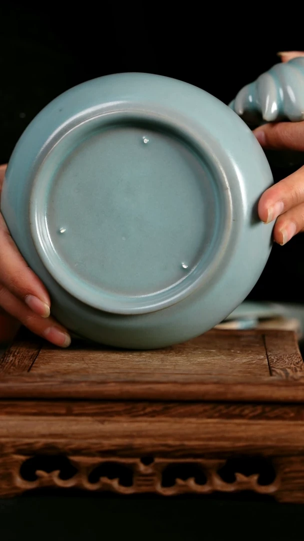 摆件陶糖*饭青霁汝窑仿古釉