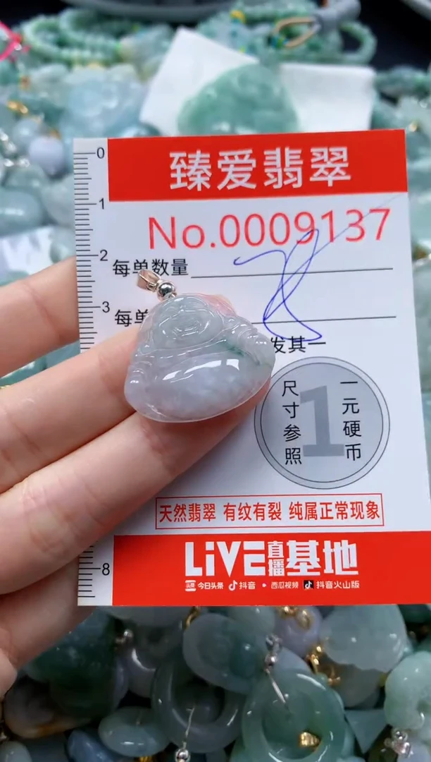 翡翠未镶嵌吊坠(不含链)9137