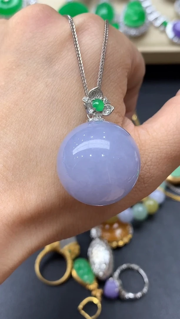 颈饰18K金镶嵌翡翠538中国好珍宝