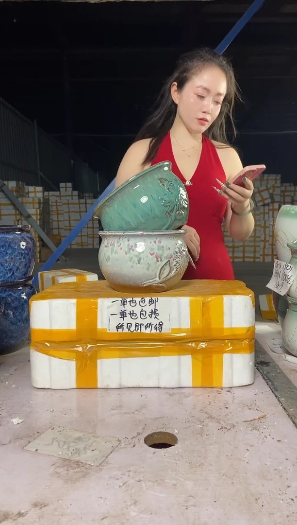 宜兴紫砂粗陶花盆20/15