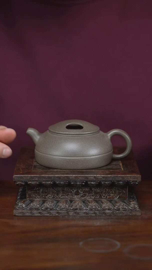 【闪购商品】紫砂茶壶牛盖 170cc 蟹壳青