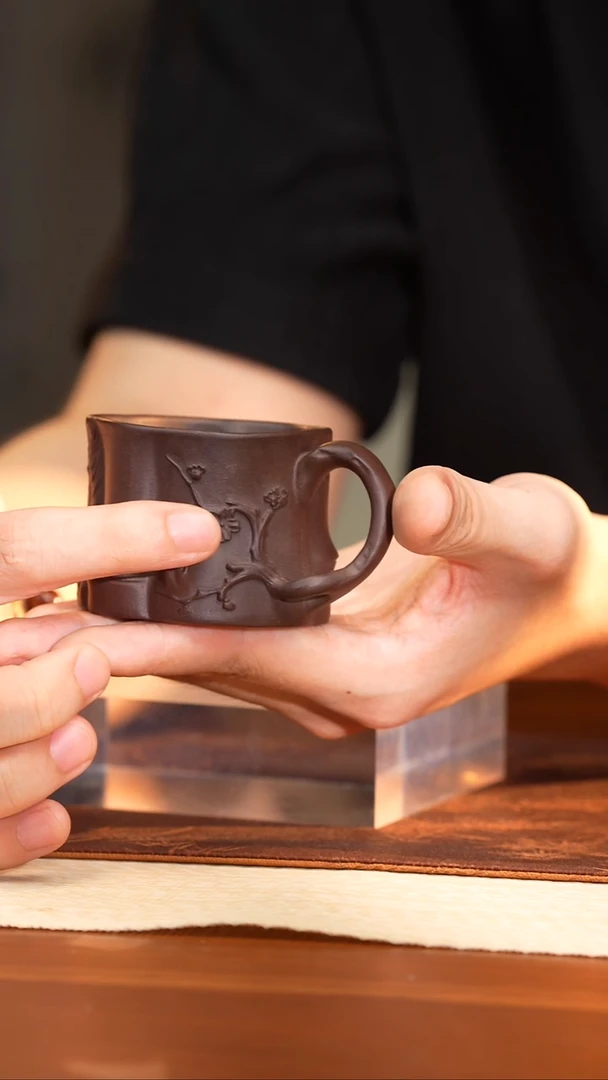 茶壶紫砂岁寒三友杯