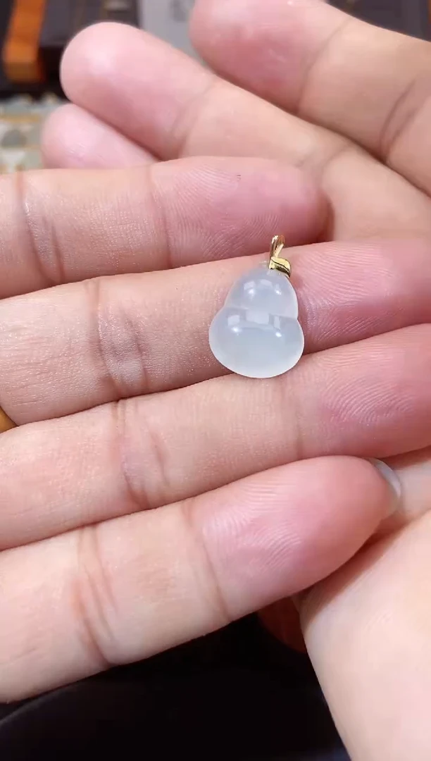 翡翠18K金镶嵌吊坠(不含链)翡翠1162