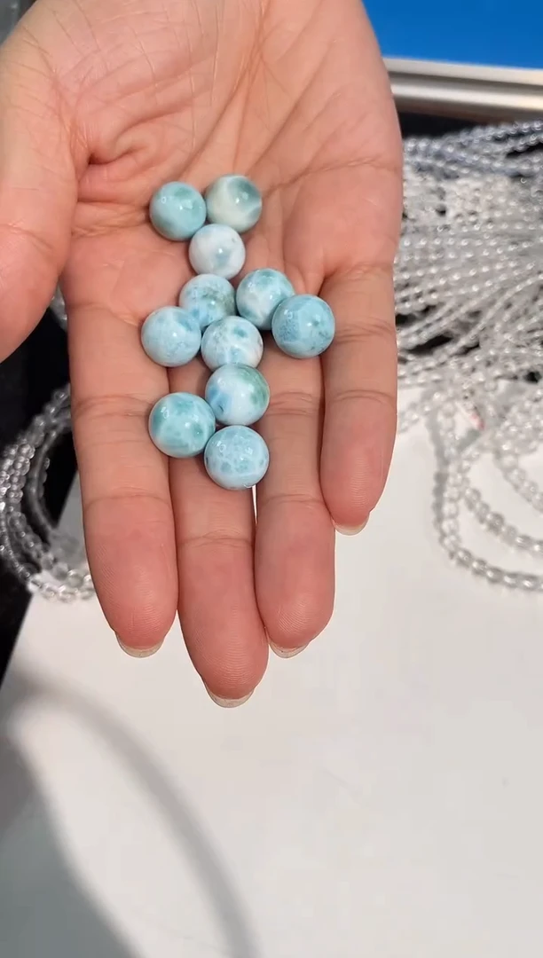 水晶手链未镶嵌20号海纹石单颗配件12mm