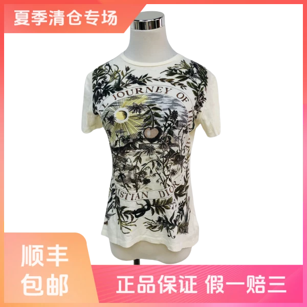 妃鱼/迪奥/棉/T恤/95新/球八10