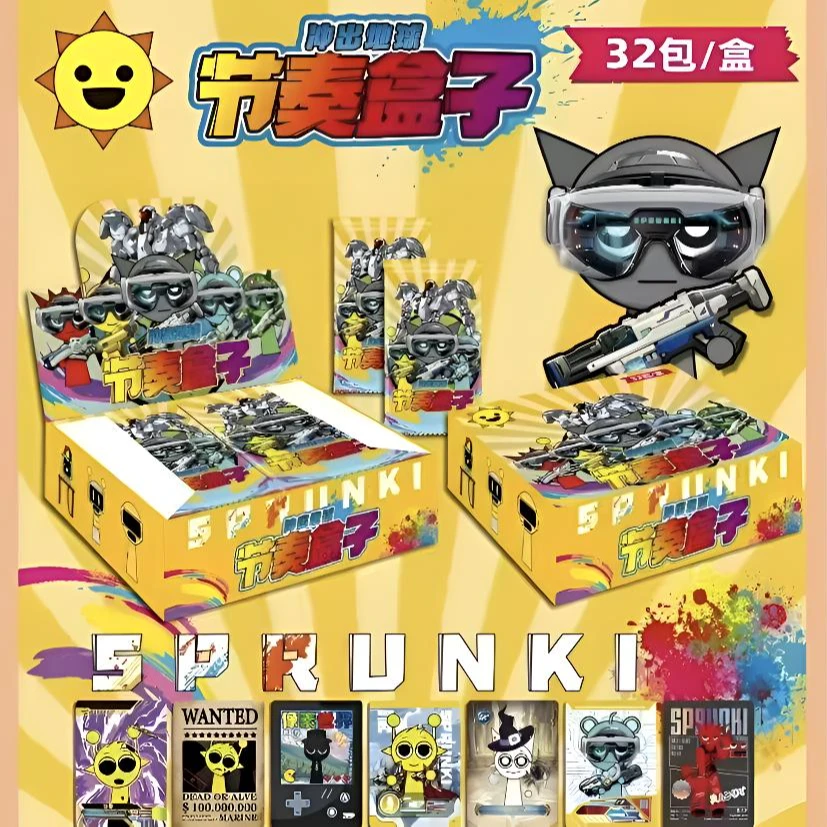 新款节奏盒子卡片全闪稀有收藏卡游戏卡牌周边Sprunki镭射卡热卖