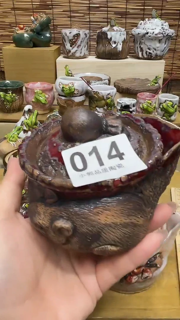 月****睡014精美粗陶手工柴烧