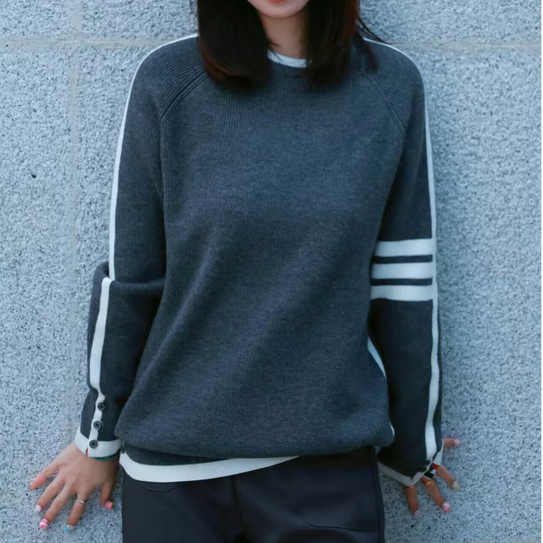 【2024年新款】轻奢简约休闲时尚流行百搭男女同款圆领长袖毛衣1183
