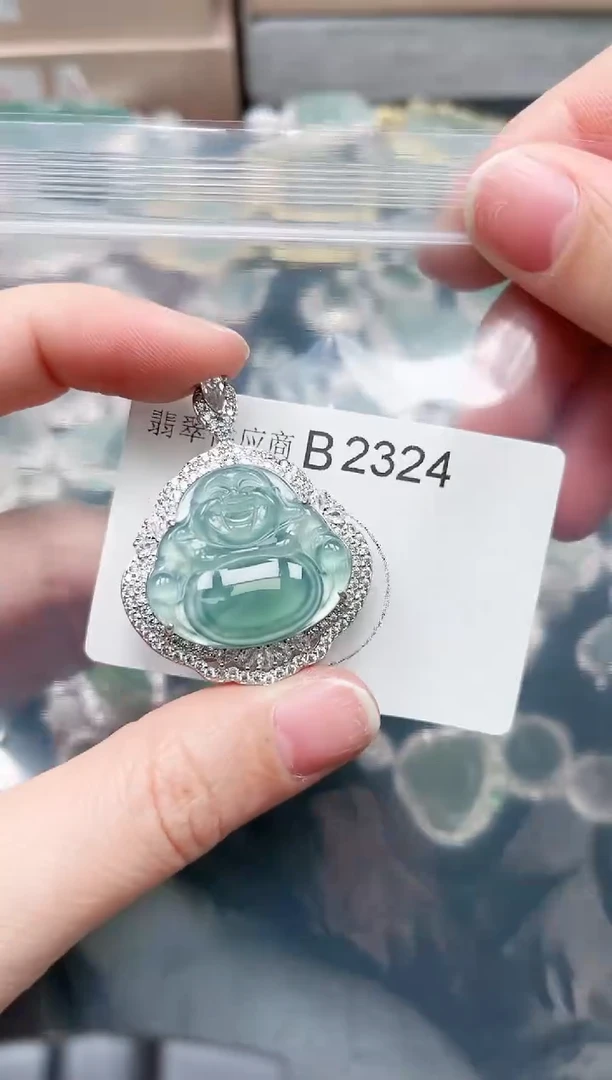 【闪购商品】翡翠颈饰未镶嵌2324赠皮绳