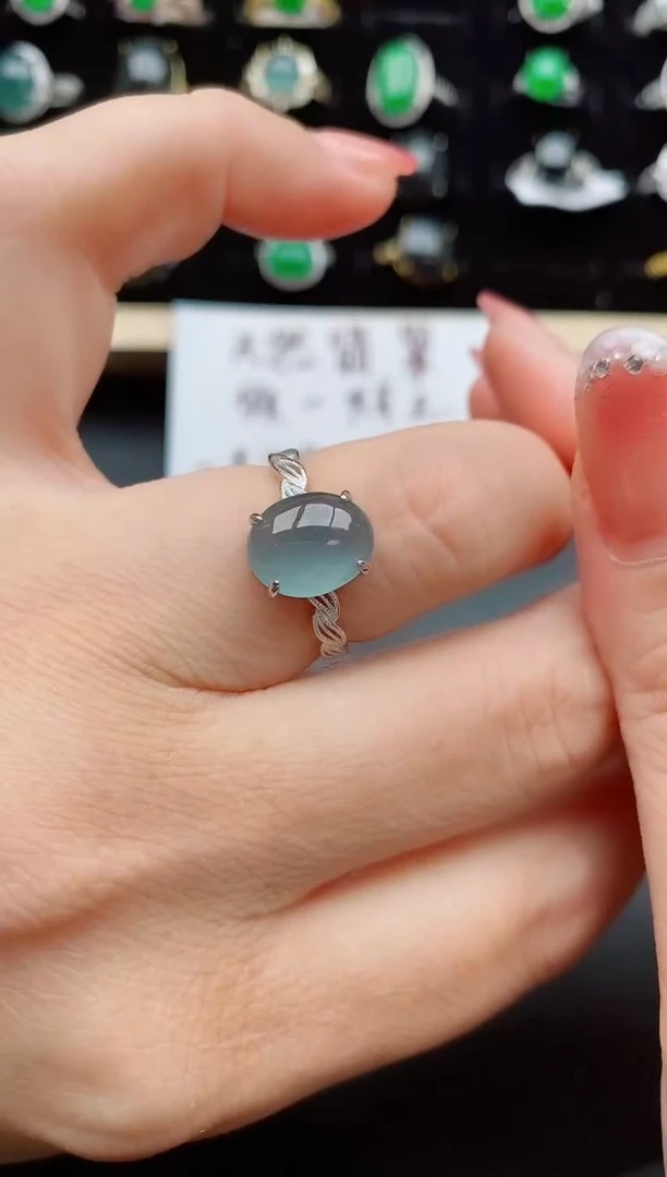 【闪购商品】翡翠戒指银S925镶嵌50800